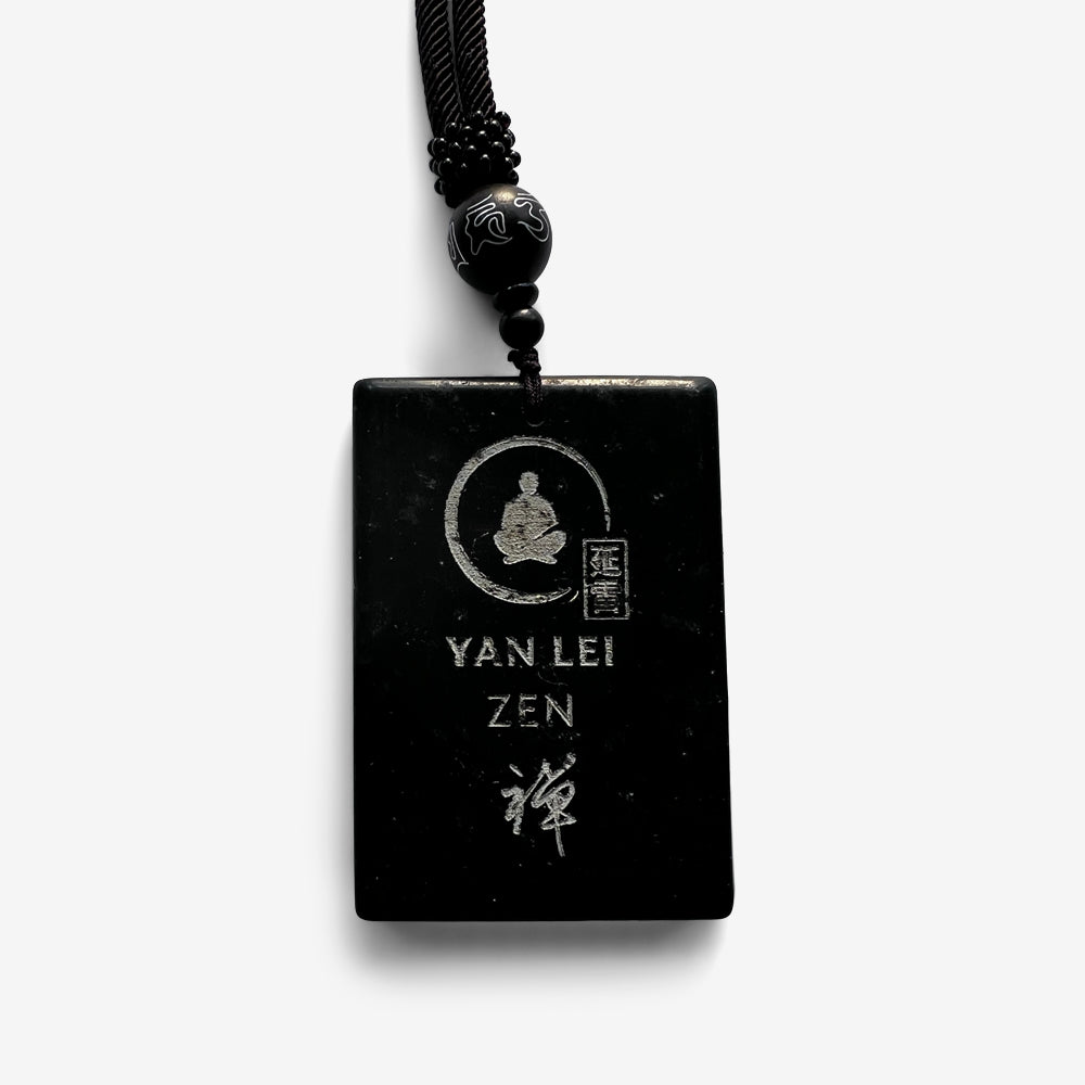 Zen Buddha - Zen - Black Jade Amulet