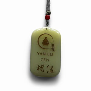 Zen Buddha - Believe - Green Amulet