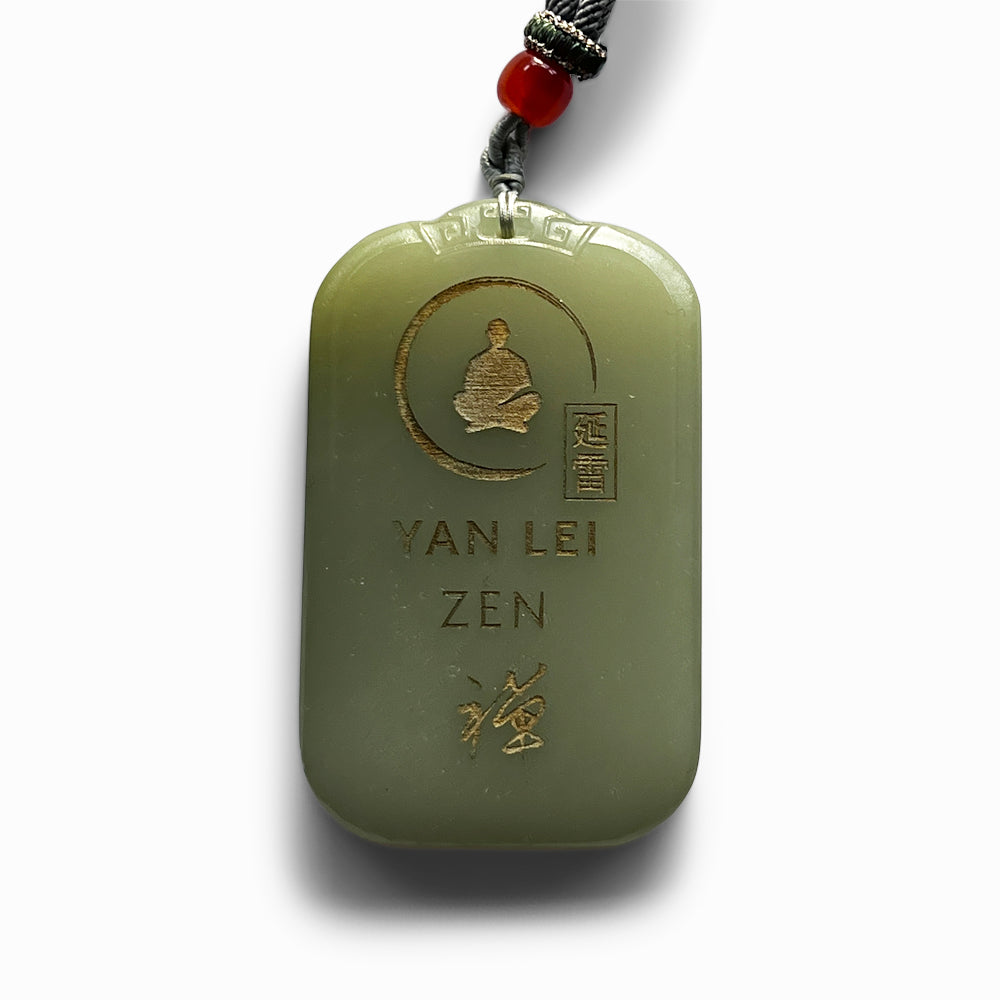 Zen Buddha - Zen - Green Jade Amulet