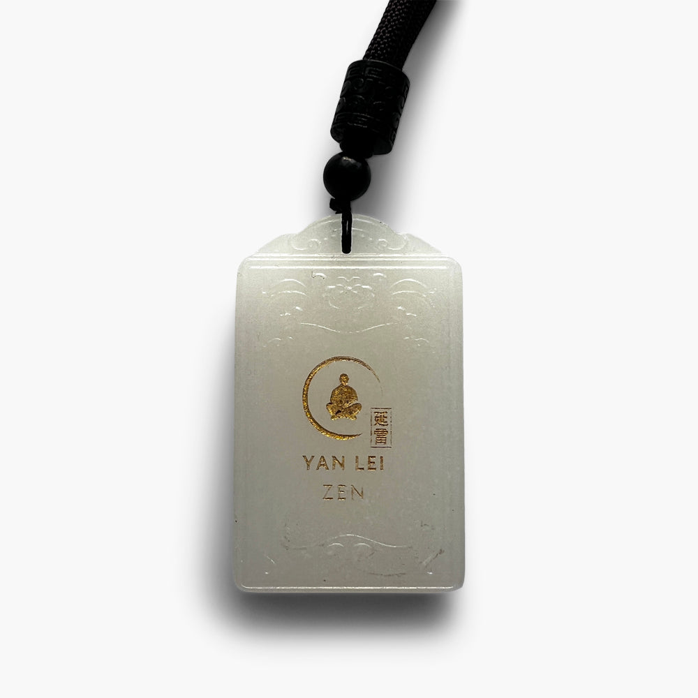 Zen Buddha - White Amulet